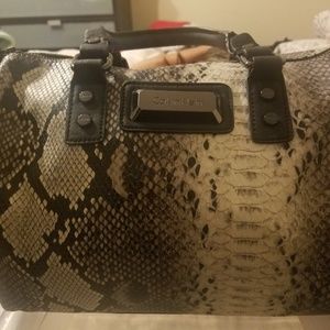 Snake print Calvin Klein satchel